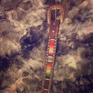 Ariat belt- one hole punched into pattern